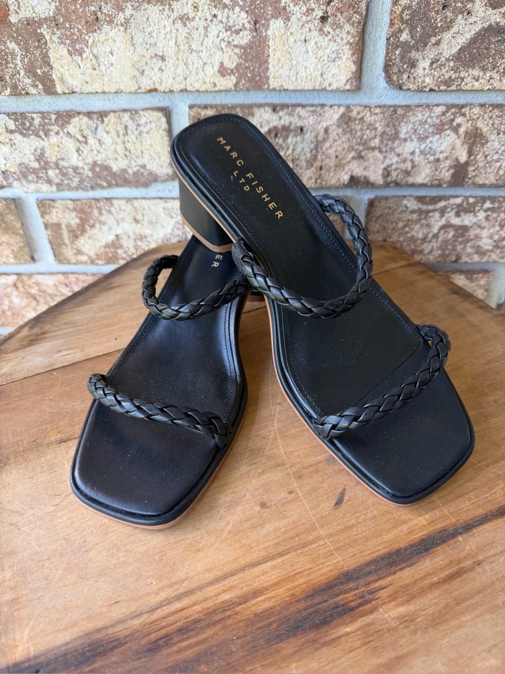 Marc Fisher LTD Thoral Block Heel Sandals Size 10 Braided Beauties! Excellent!